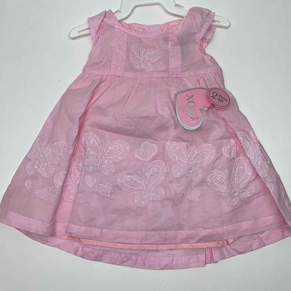 🔥XOXO KIDS GIRLS Dress 2 pc set sz 3/6 months New